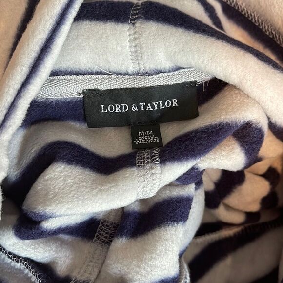 Lord & Taylor Striped Cowlneck Fleece Top NEW 1X - Picture 3 of 6